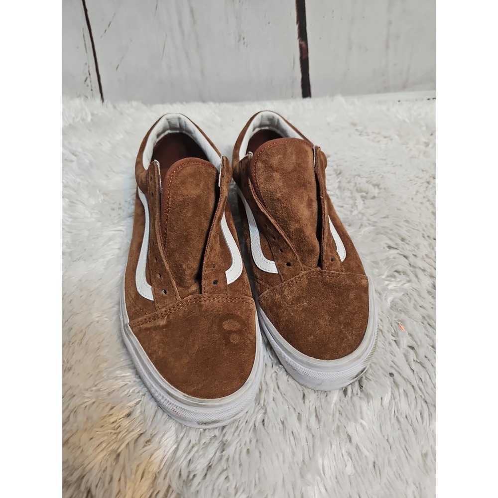 Vans Old Skool Low HEIQ Eco Dry Brown Suede Sneakers Women's‎ 9. 5